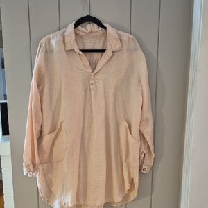 Karyn Seo Pink Linen Tunic